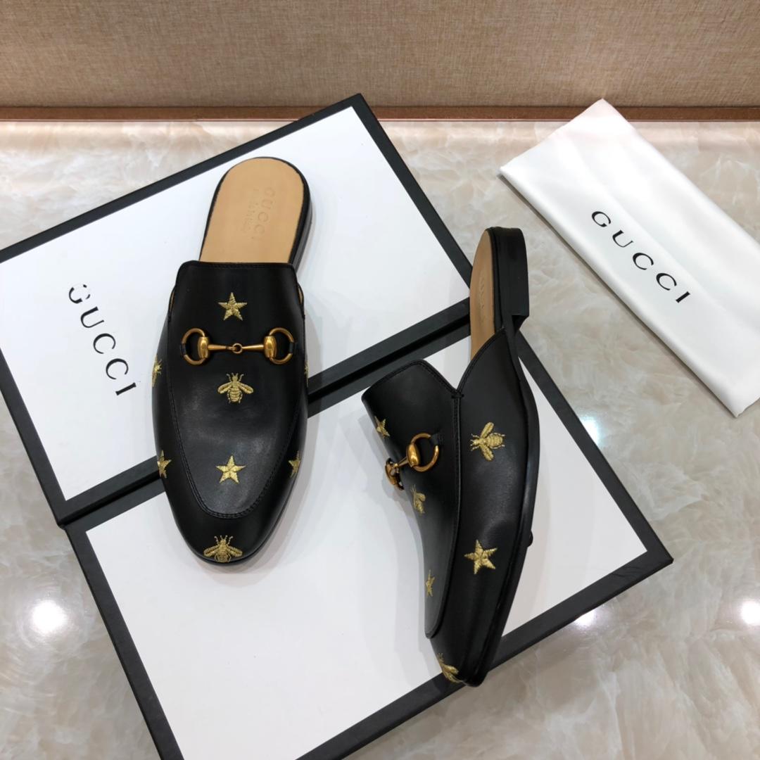 Gucciblack Slipper with star and bee MS07524