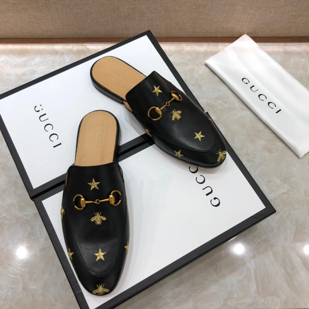 Gucciblack Slipper with star and bee MS07524