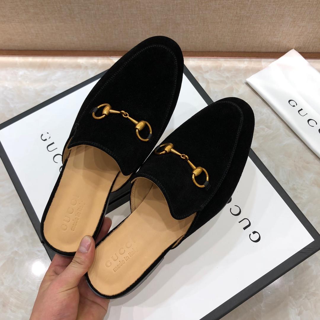 Gucciblack Slipper with golden button MS07533