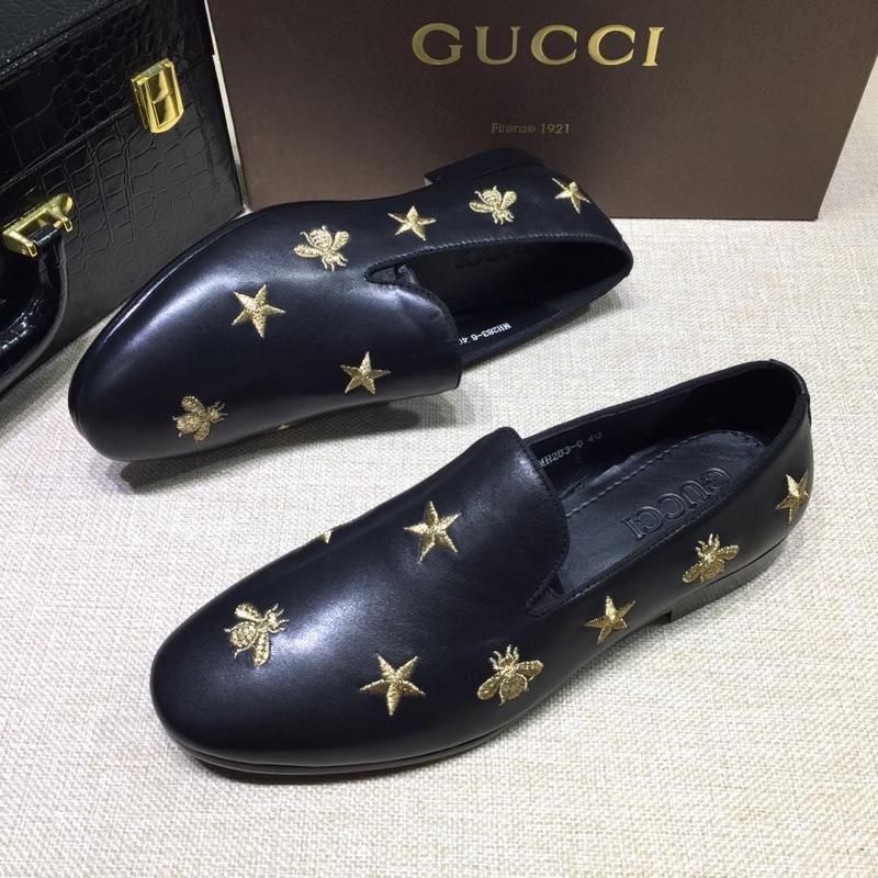 Gucci Star Bee Hoisebit Leather Loafer MS07551