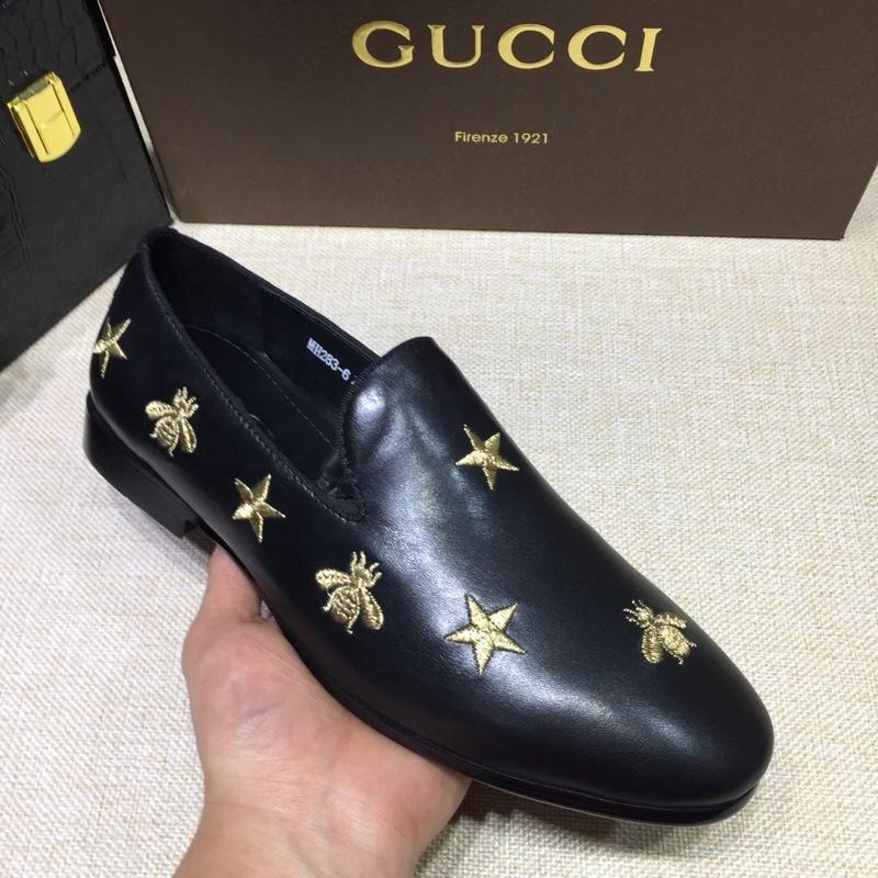 Gucci Star Bee Hoisebit Leather Loafer MS07551