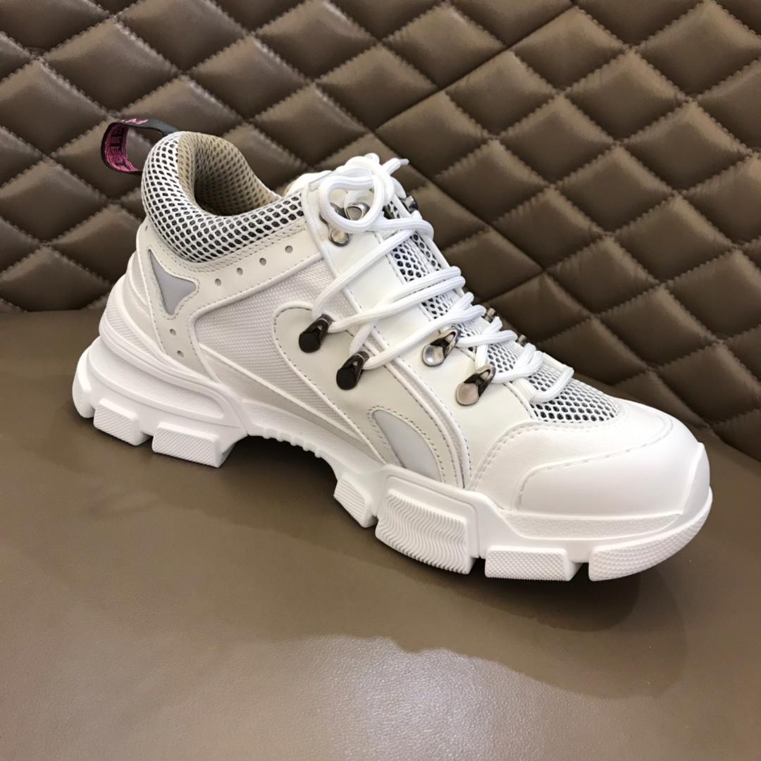 Gucci Perfect Quality Sneakers White and white soles MS02703