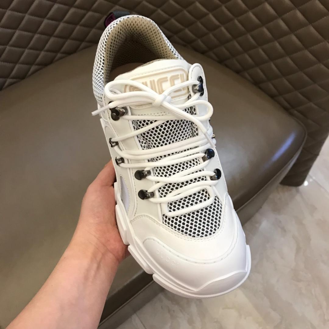 Gucci Perfect Quality Sneakers White and white soles MS02703