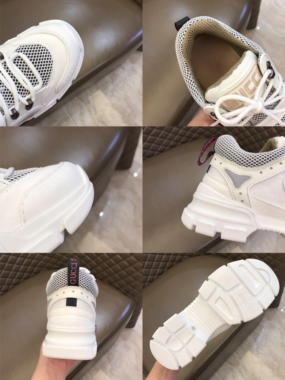 Gucci Perfect Quality Sneakers White and white soles MS02703