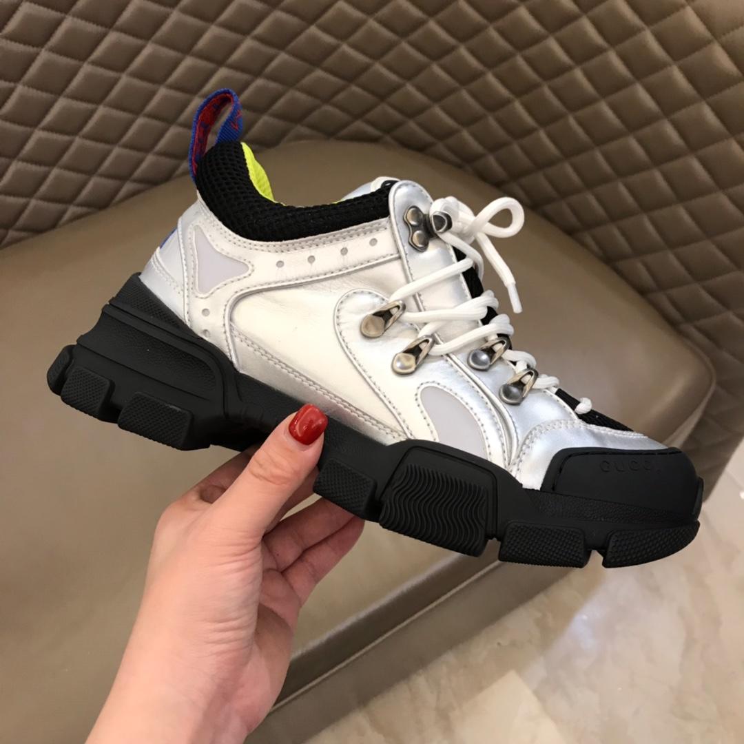 Gucci Perfect Quality Sneakers Silver and black details with black sole MS02705