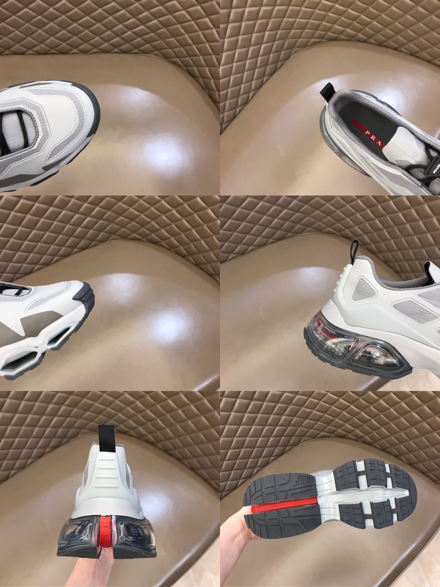 Prada Sneaker Collision Cross in Gray