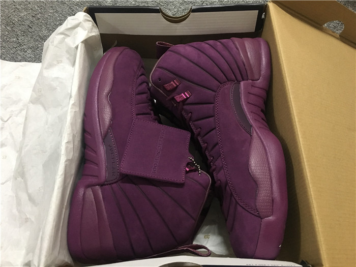 High Quality Psny X Air Jordan 12 Burgundy Men Sneakers 82439FC3206B