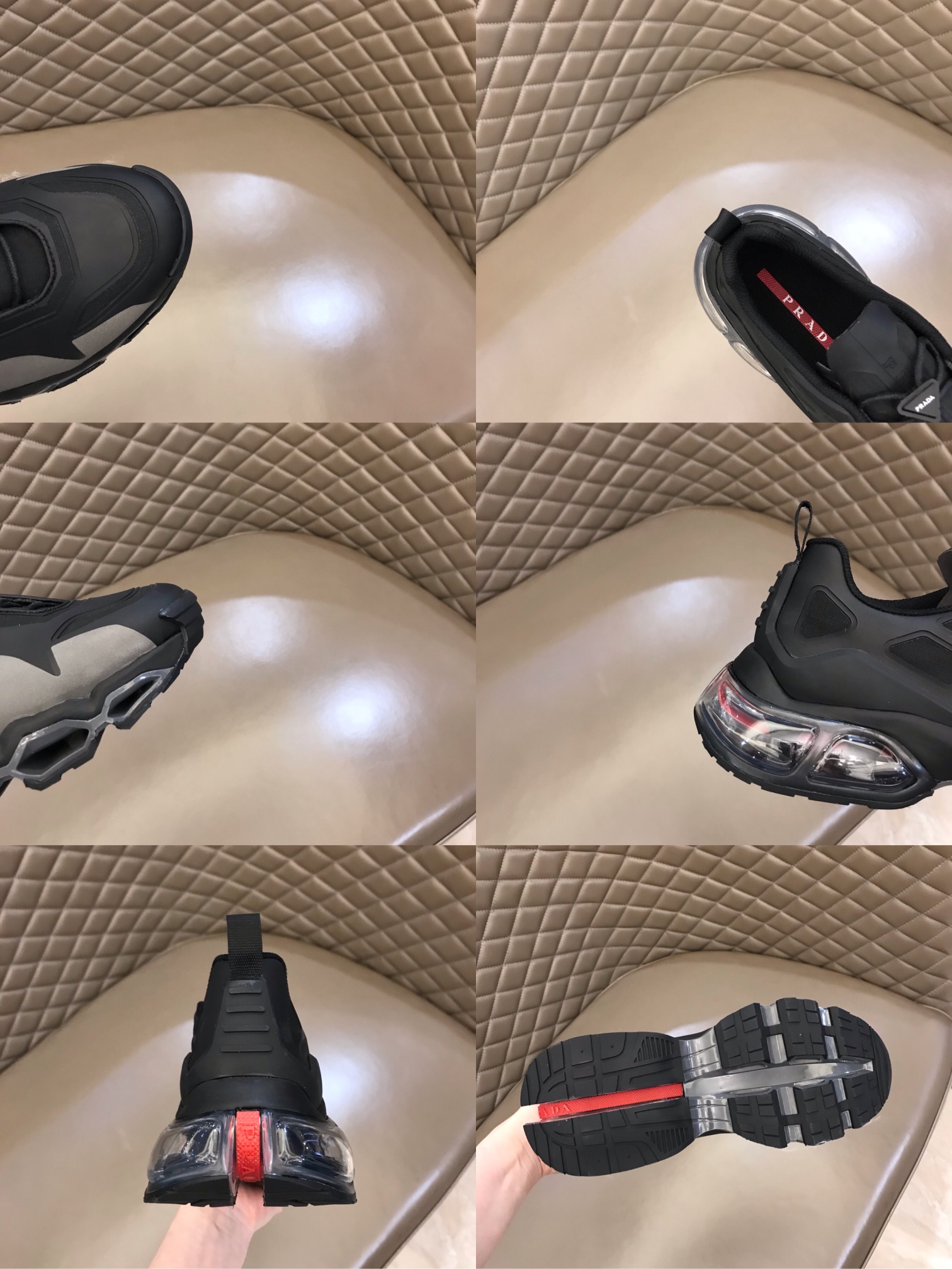 Prada Sneaker Collision Cross in Black