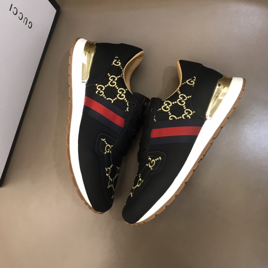 Gucci High Quality Sneakers White suede and gold GG embroidery with gold details MS021080