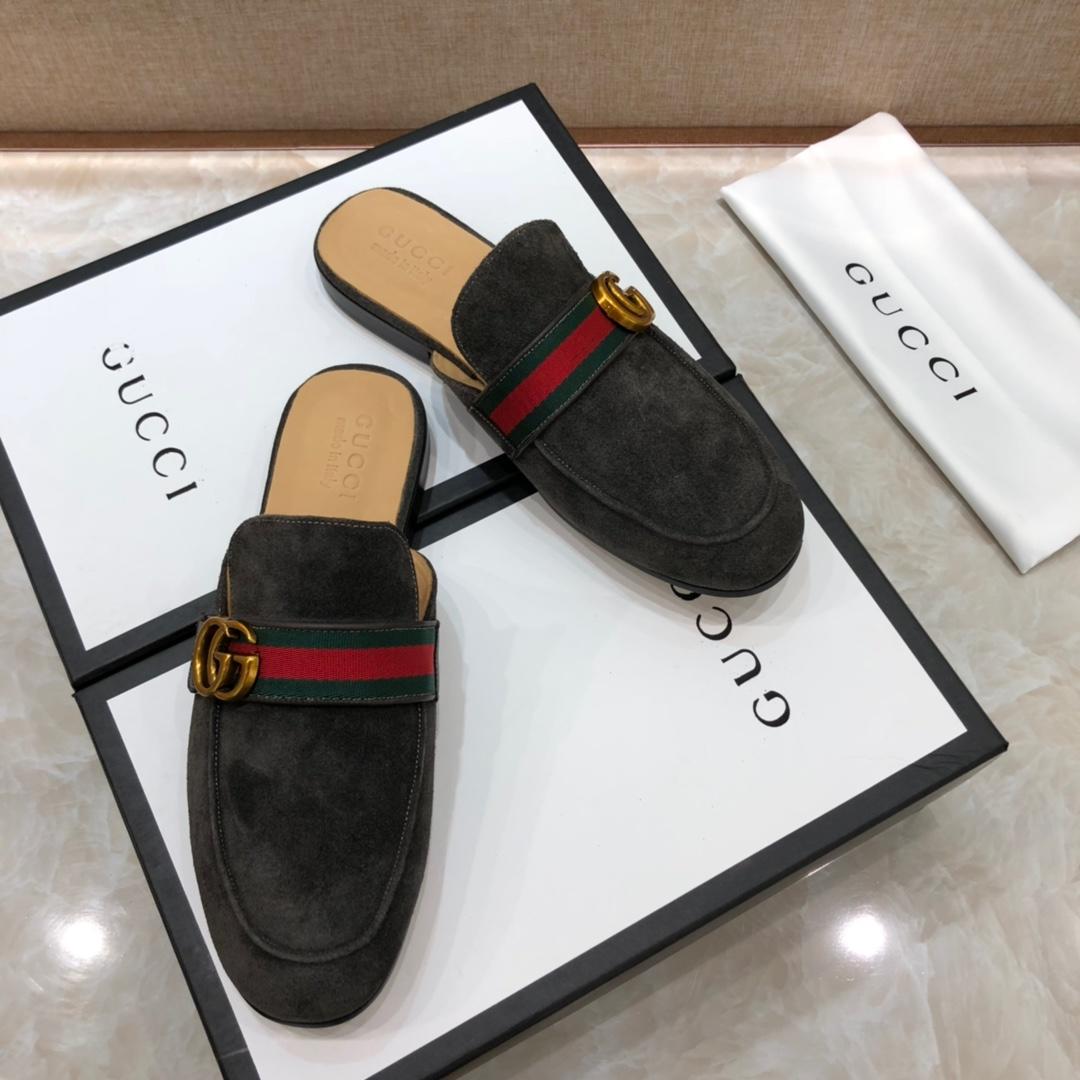 Gucci GraySlipper with double G MS07516
