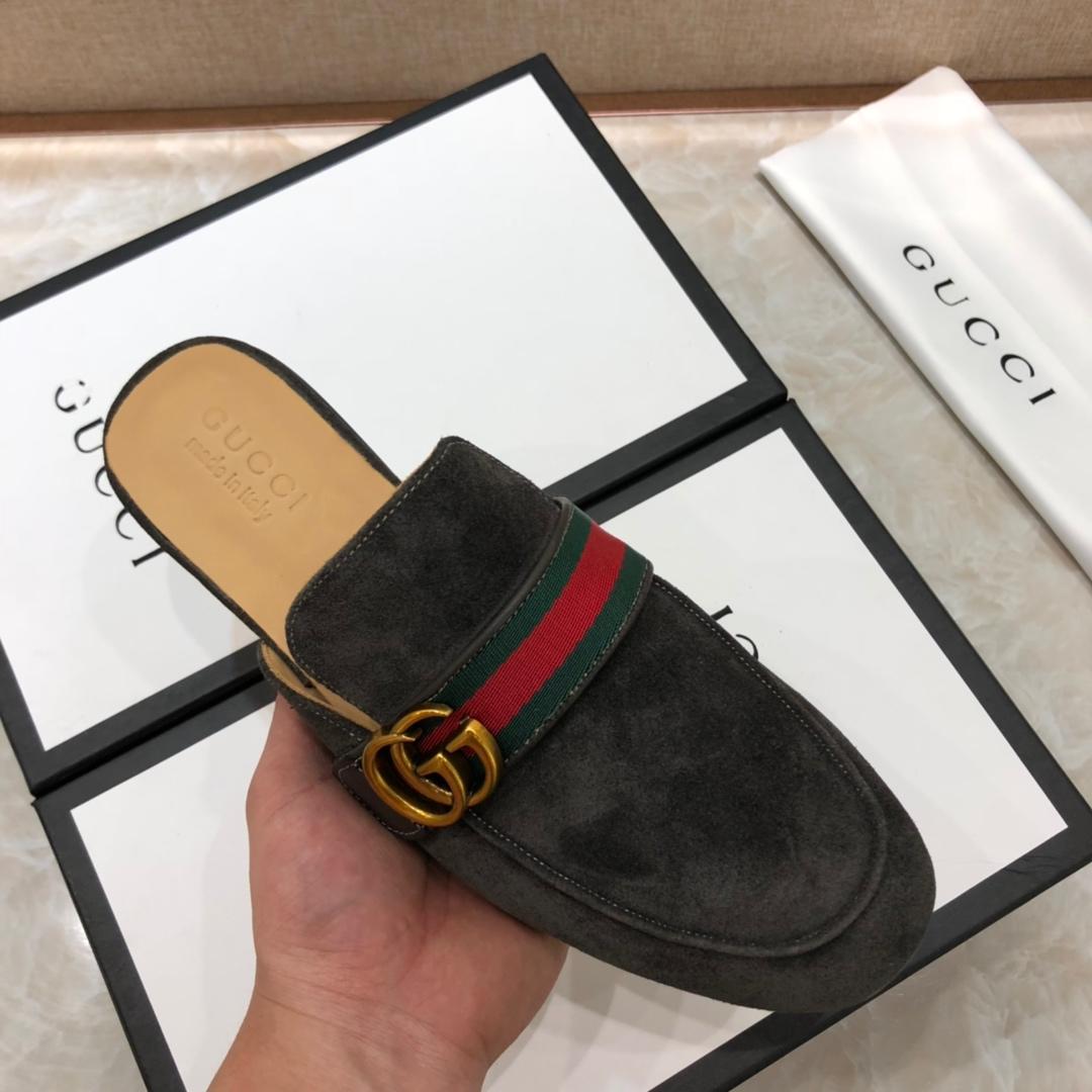 Gucci GraySlipper with double G MS07516