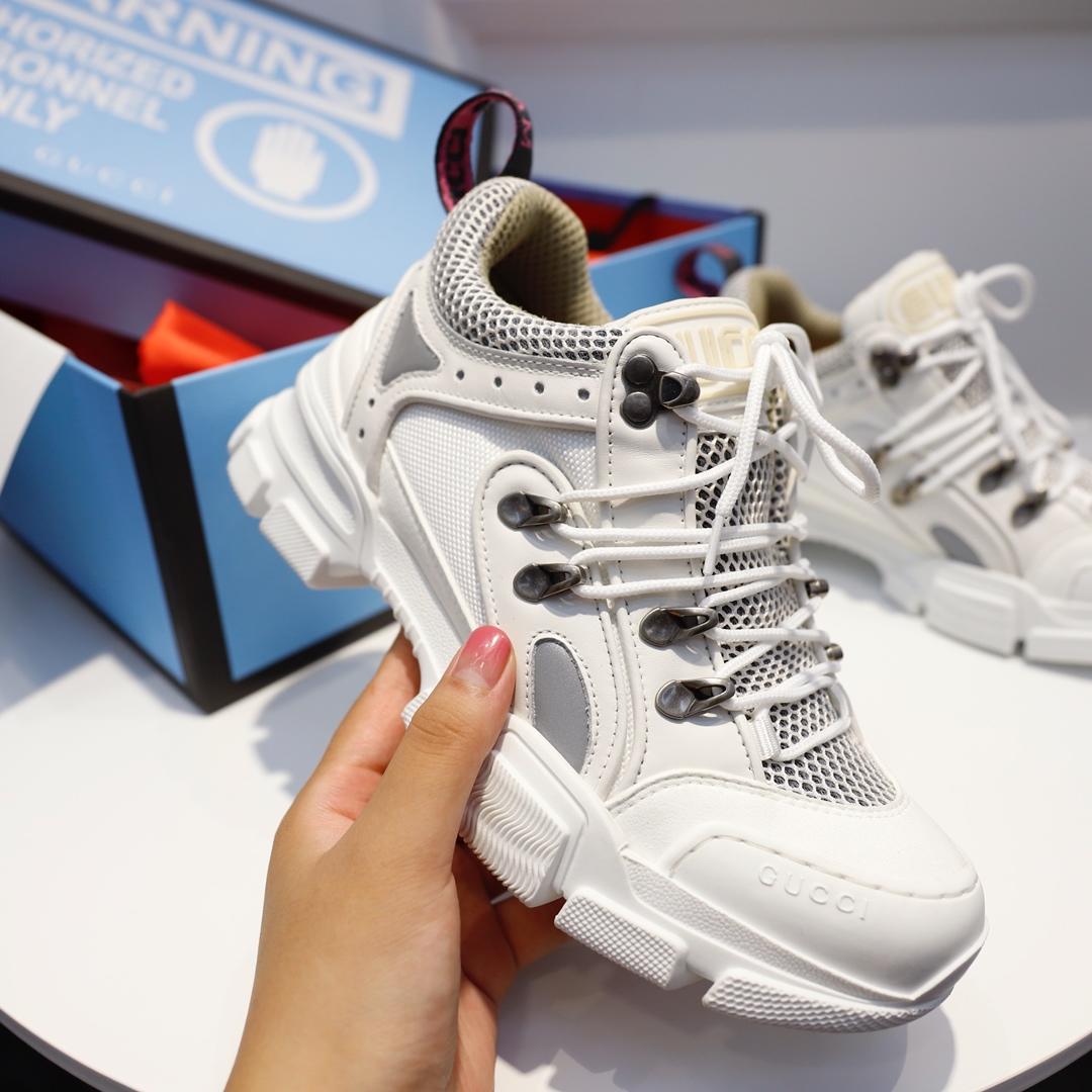 Gucci Flashtrek Perfect Quality Sneaker In White and white rubber soles  MS09101