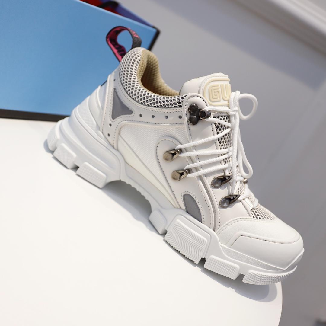 Gucci Flashtrek Perfect Quality Sneaker In White and white rubber soles  MS09101