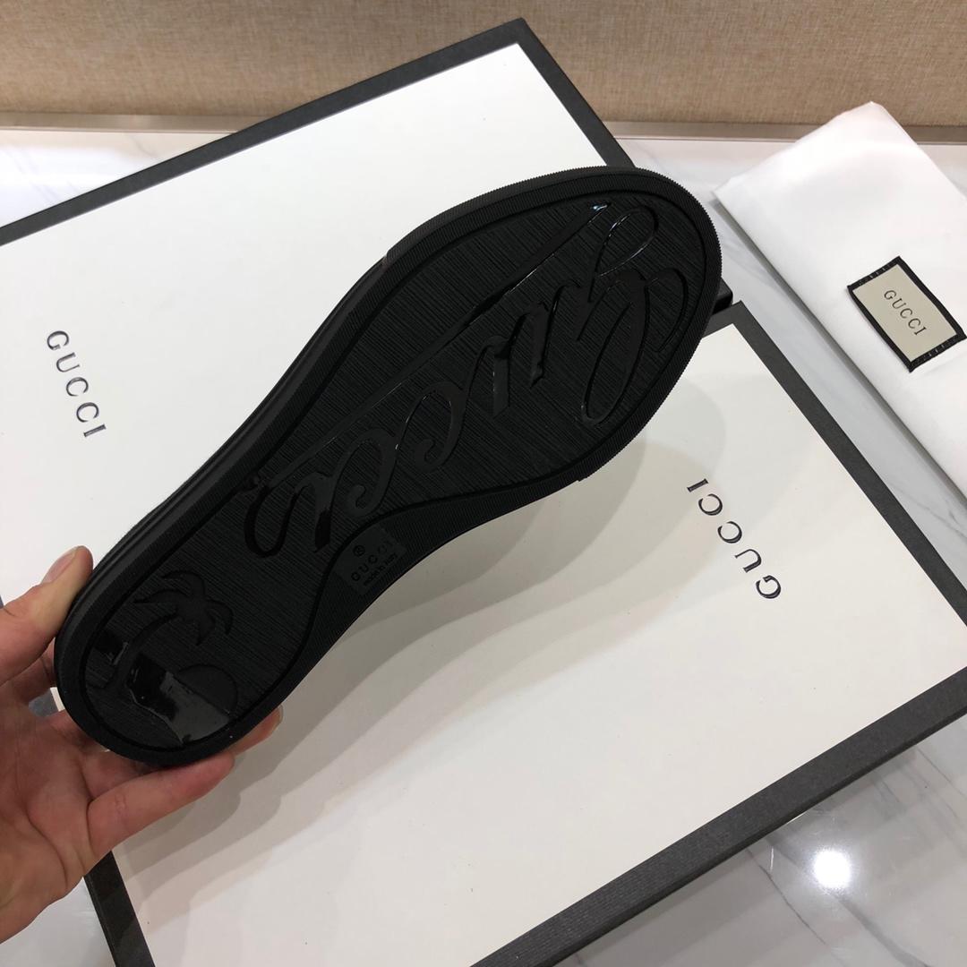 Gucci Fashion Sneakers Black and GG print with black sole MS07770