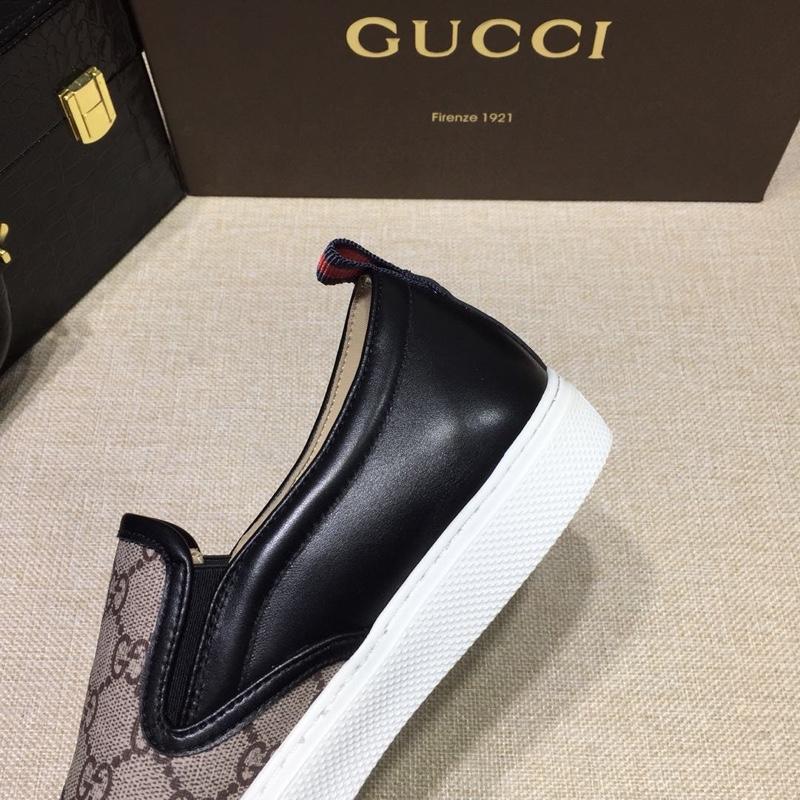 Gucci Fashion Sneakers Beige GG and wolf head print with white sole MS07703