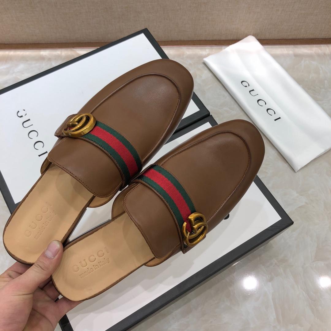 Gucci brownSlipper with double G MS07521