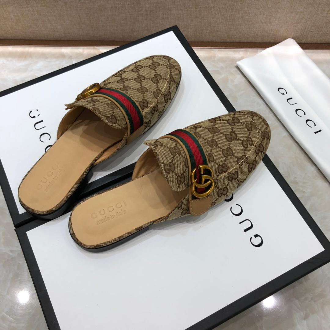 Gucci brownSlipper with double G MS07518