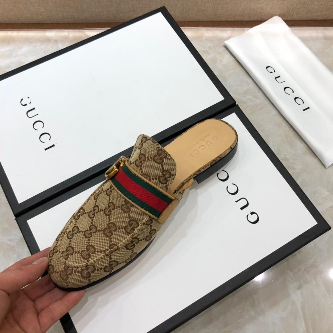 Gucci brownSlipper with double G MS07518