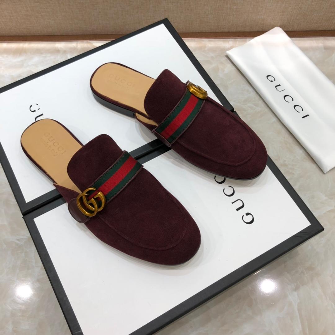 Gucci BrownSlipper with double G MS07515