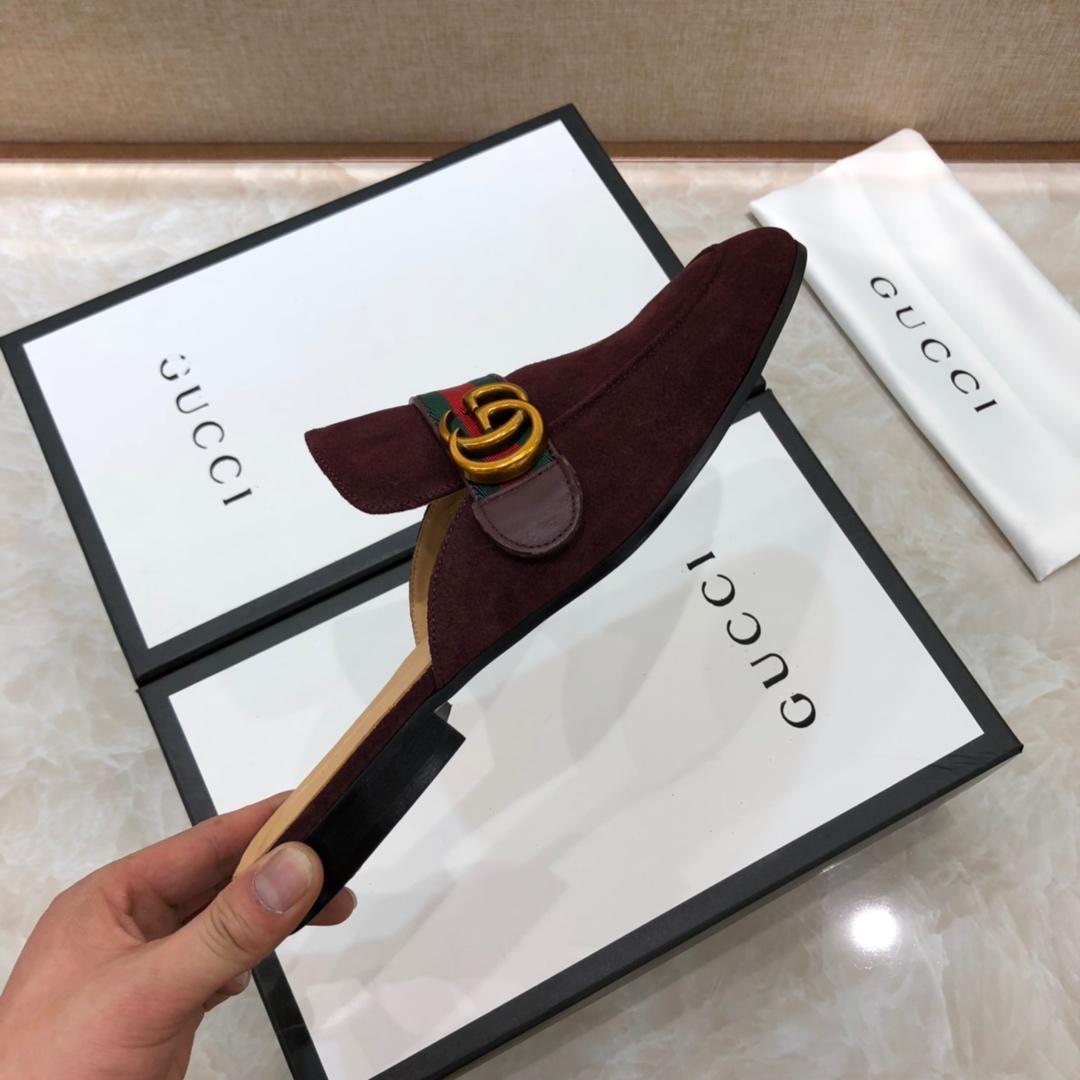 Gucci BrownSlipper with double G MS07515