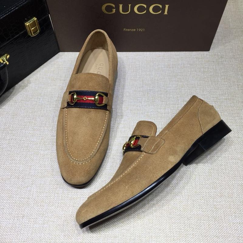 Gucci Brown Suede leather Perfect Quality Loafers MS07543