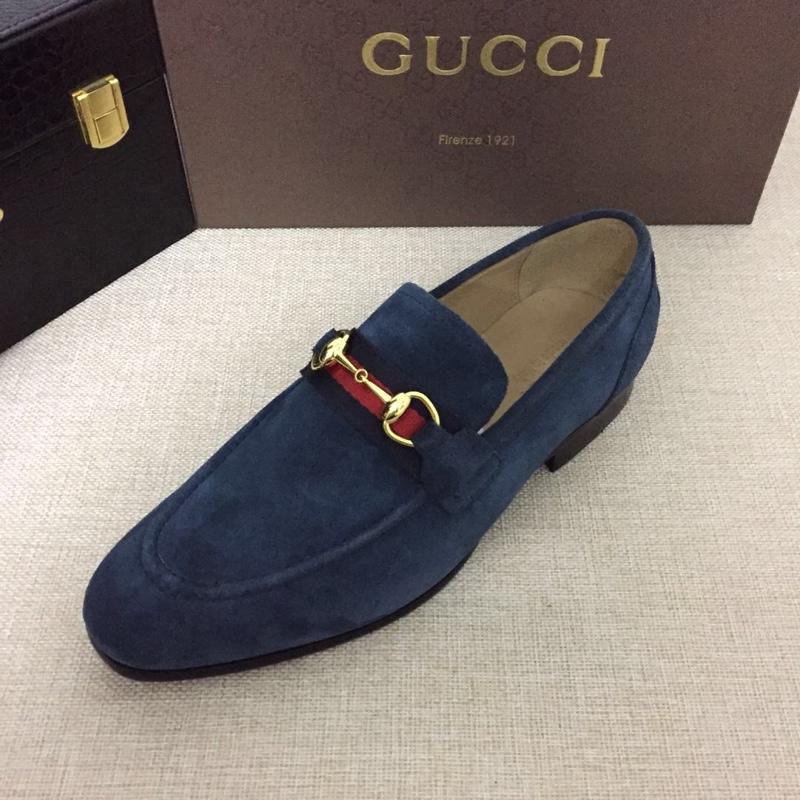 Gucci Blue Suede leather Perfect Quality Loafers MS07544
