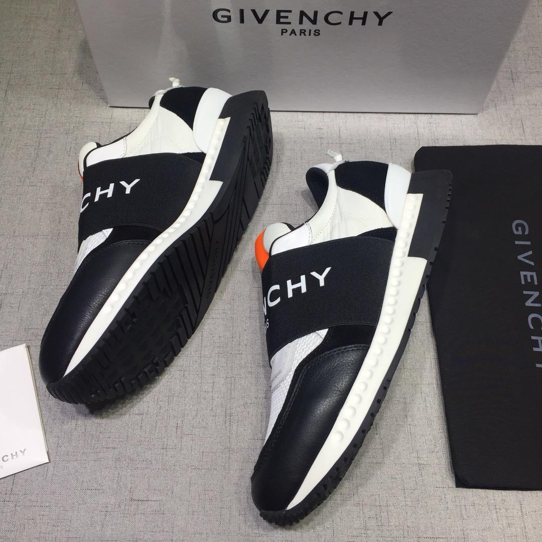 Givenchy Fashion Sneakers White and Wide black elastic band with white tongue MS07434