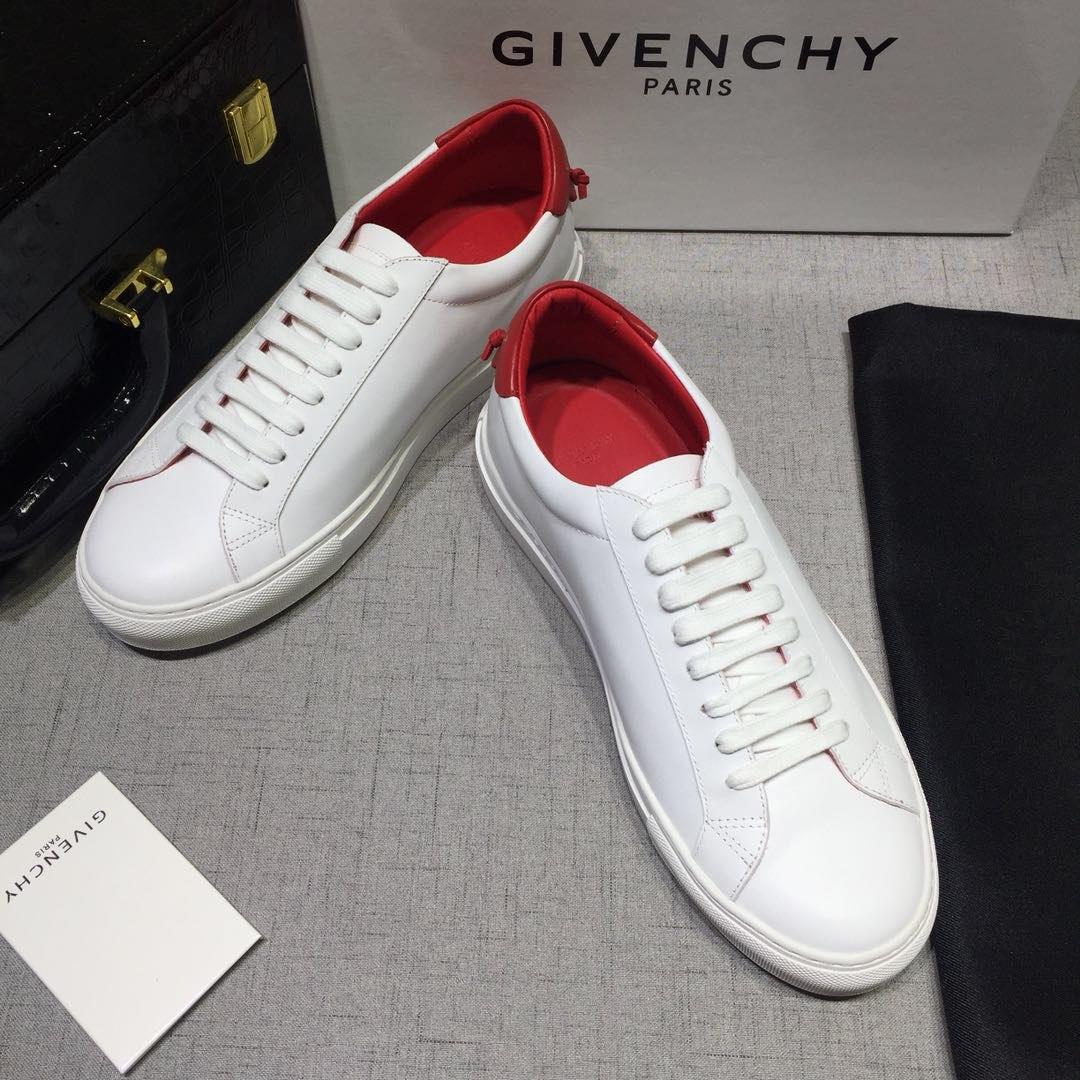 Givenchy Fashion Sneakers White and white rubber sole with red heel MS07453