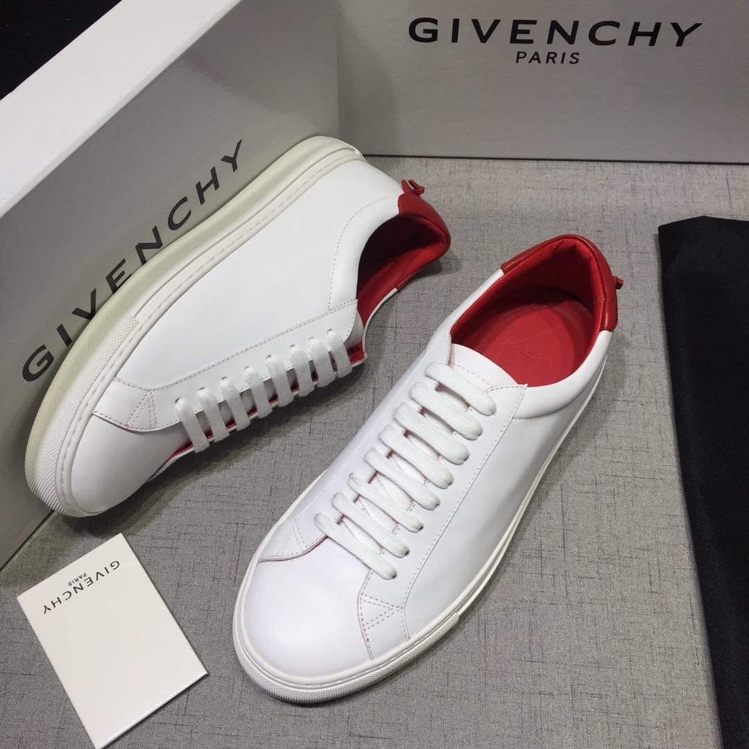 Givenchy Fashion Sneakers White and white rubber sole with red heel MS07453