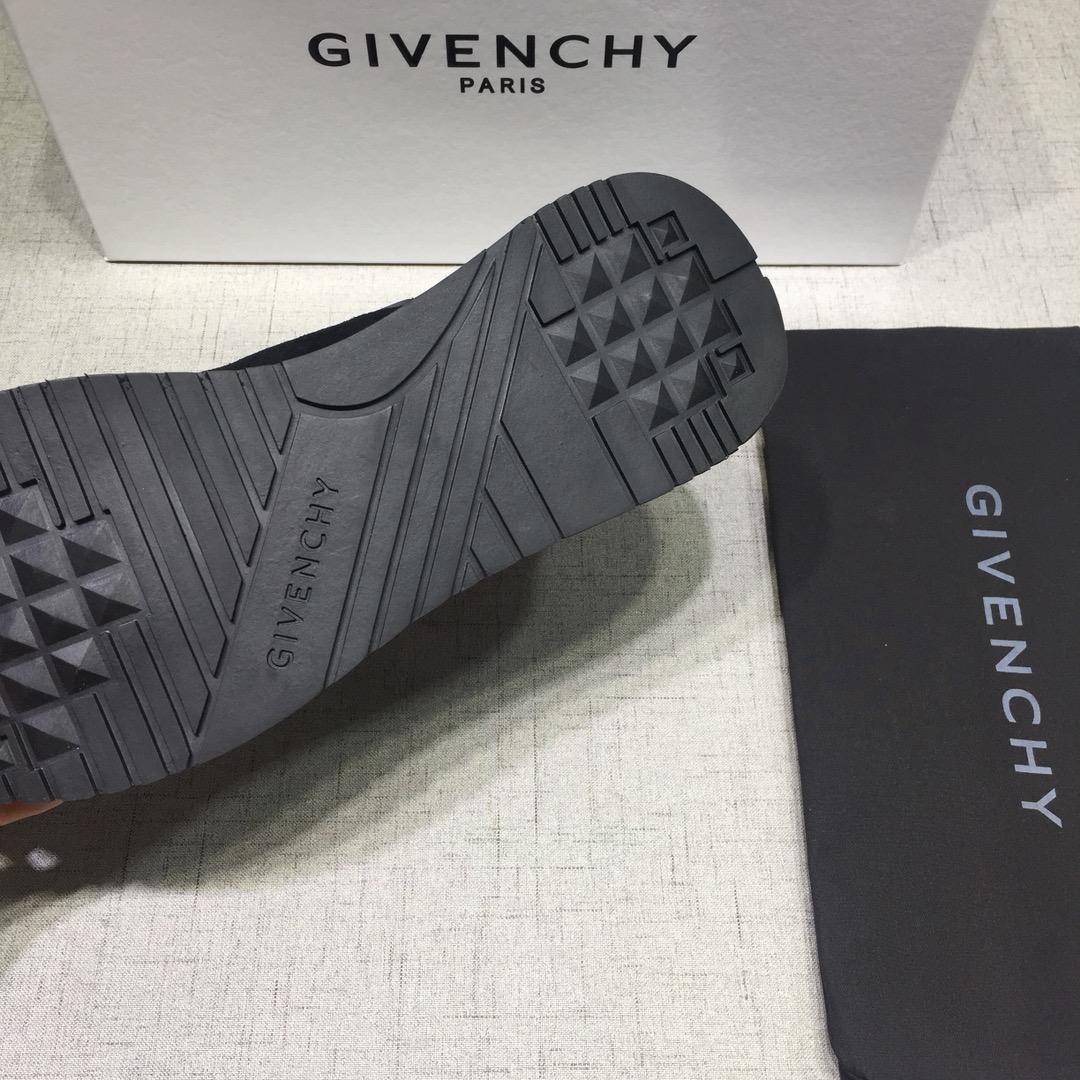 Givenchy Fashion Sneakers Black and Yellow heel with Orange tongue MS07429   