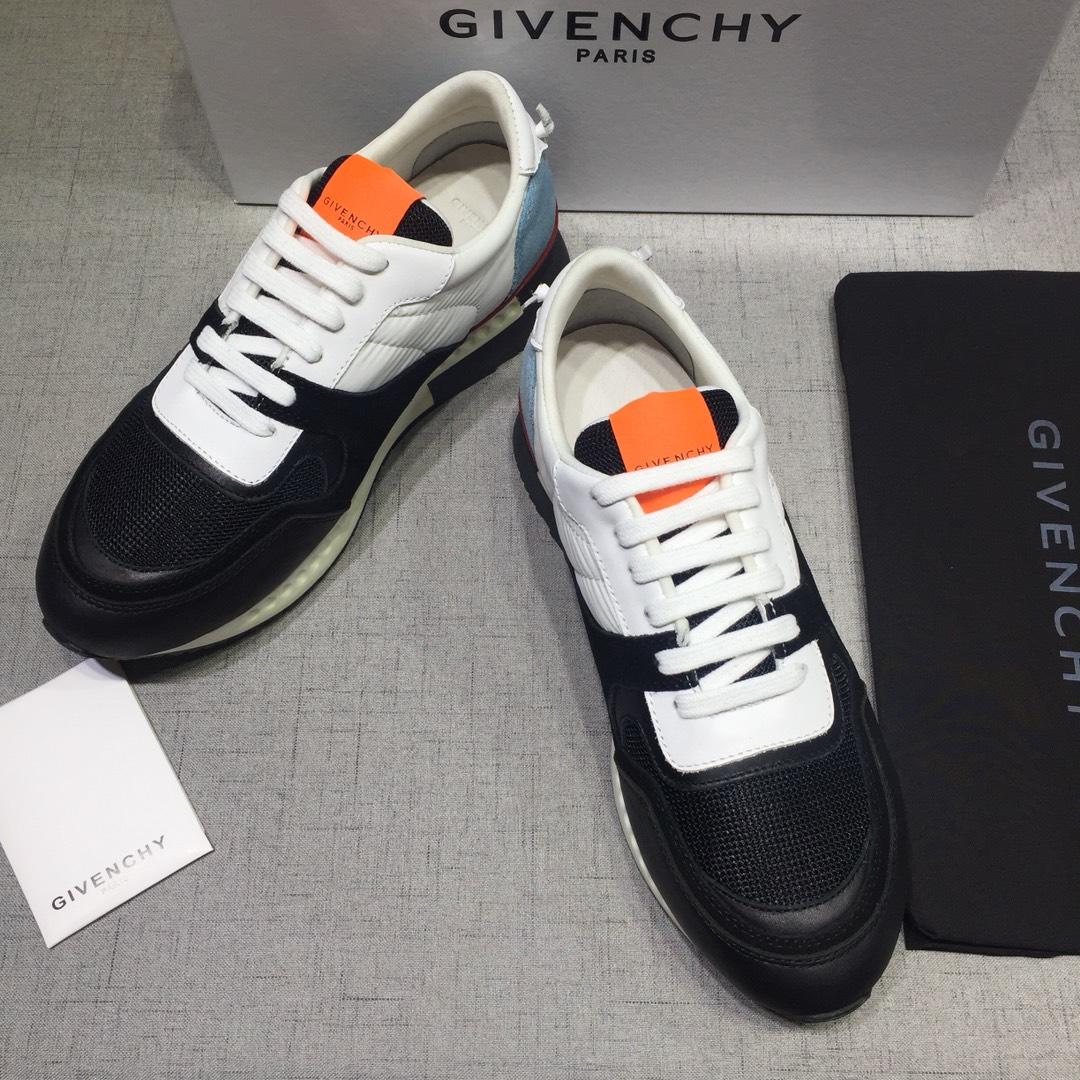 Givenchy Fashion Sneakers Black and blue heel with Orange tongue MS07430
