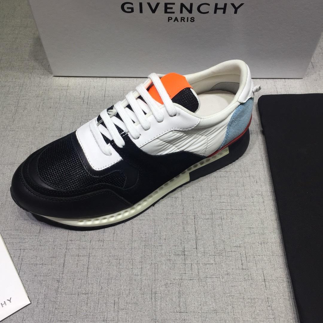 Givenchy Fashion Sneakers Black and blue heel with Orange tongue MS07430