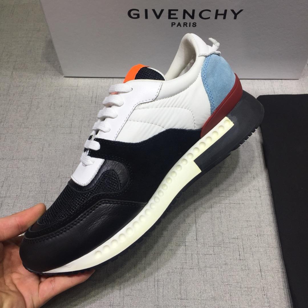 Givenchy Fashion Sneakers Black and blue heel with Orange tongue MS07430