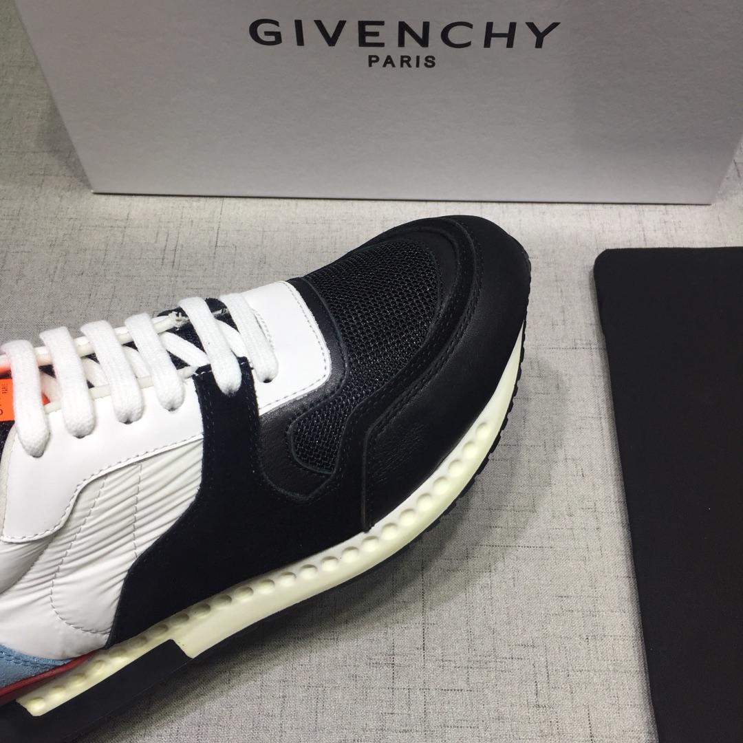 Givenchy Fashion Sneakers Black and blue heel with Orange tongue MS07430