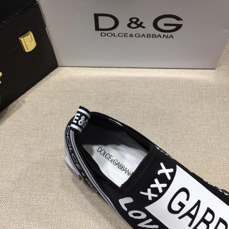 Dolce & Gabbana Black and Dolce & Gabbana  print with black sole Fashion Sneakers MS07153