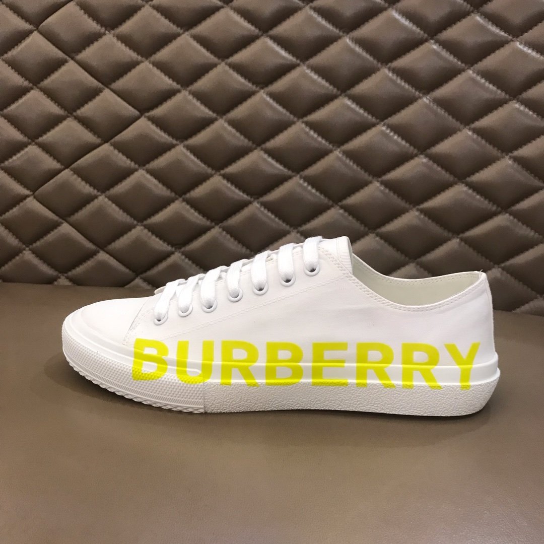 Burberry Low-top High Quality Sneakers White and Yellow print MS021132