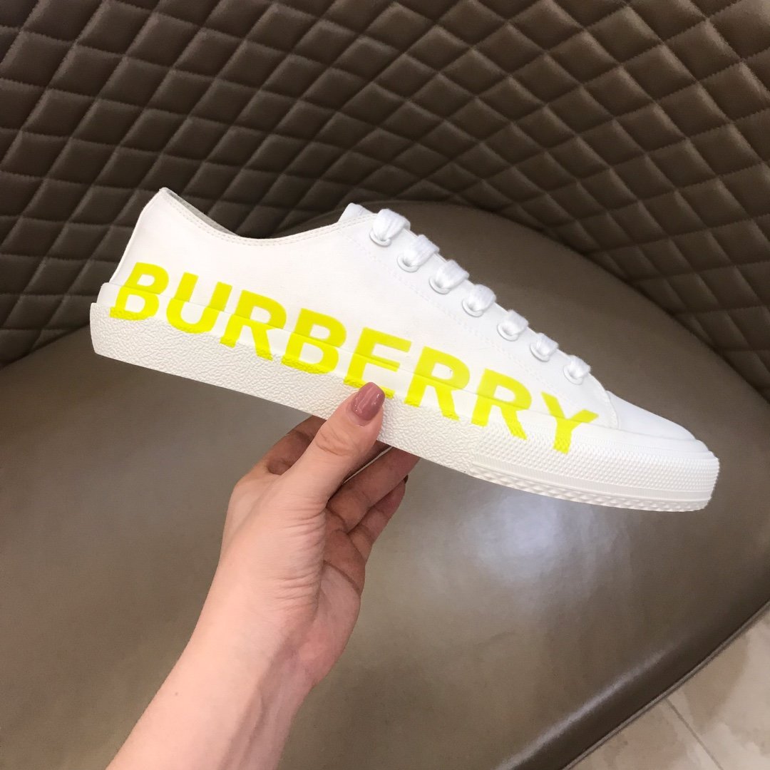 Burberry Low-top High Quality Sneakers White and Yellow print MS021132