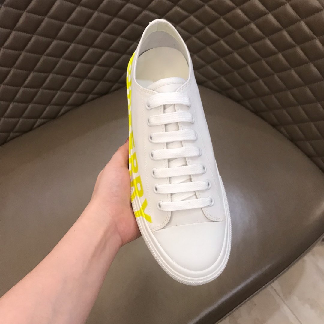 Burberry Low-top High Quality Sneakers White and Yellow print MS021132