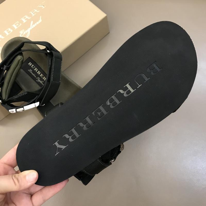 Burberry Green Sandals With Black Canvas MS02583