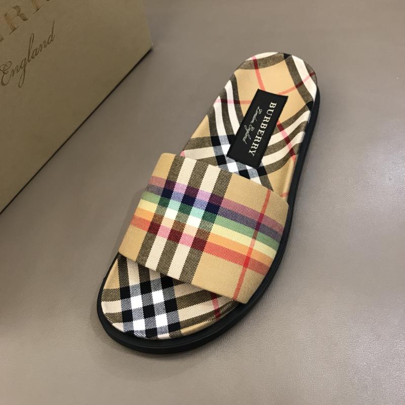 Burberry brown Slippers with colorful rainbow MS02584