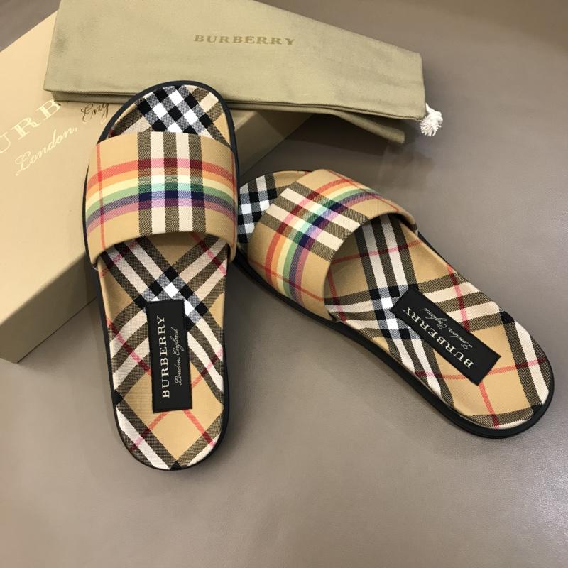 Burberry brown Slippers with colorful rainbow MS02584