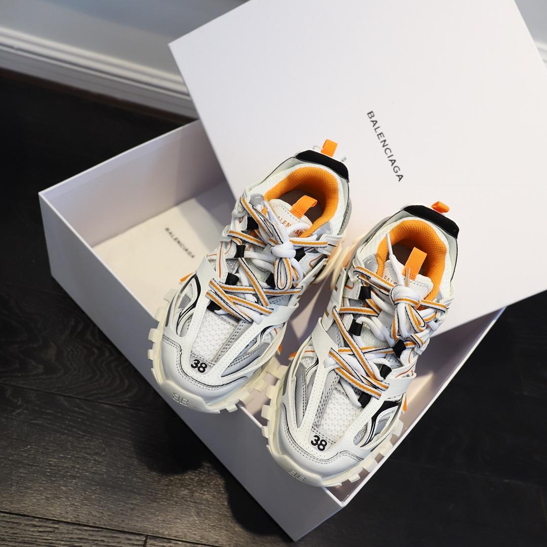 Balenciaga Track Black and Grey with White Orange Sneaker MS09084