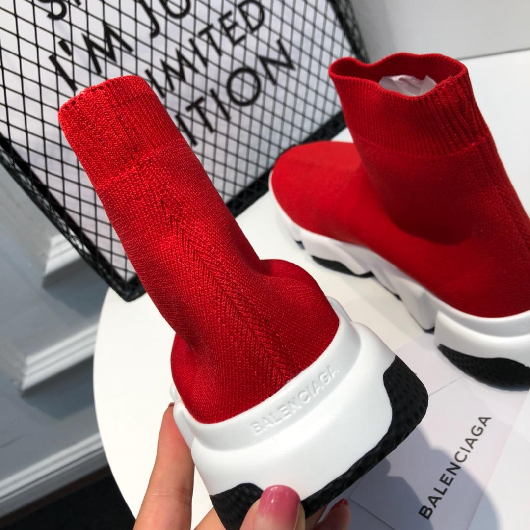 Balenciaga Speed Trainers Red and white rubber sole Sneaker MS09076