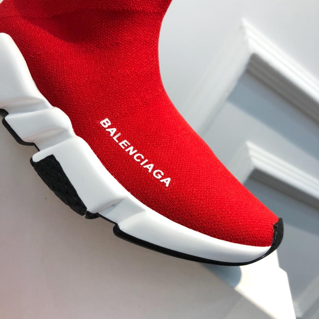 Balenciaga Speed Trainers Red and white rubber sole Sneaker MS09076