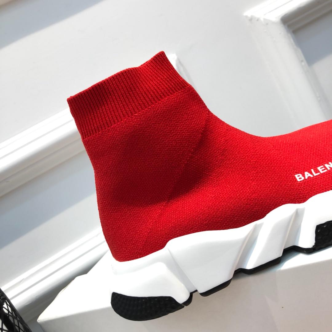 Balenciaga Speed Trainers Red and white rubber sole Sneaker MS09076