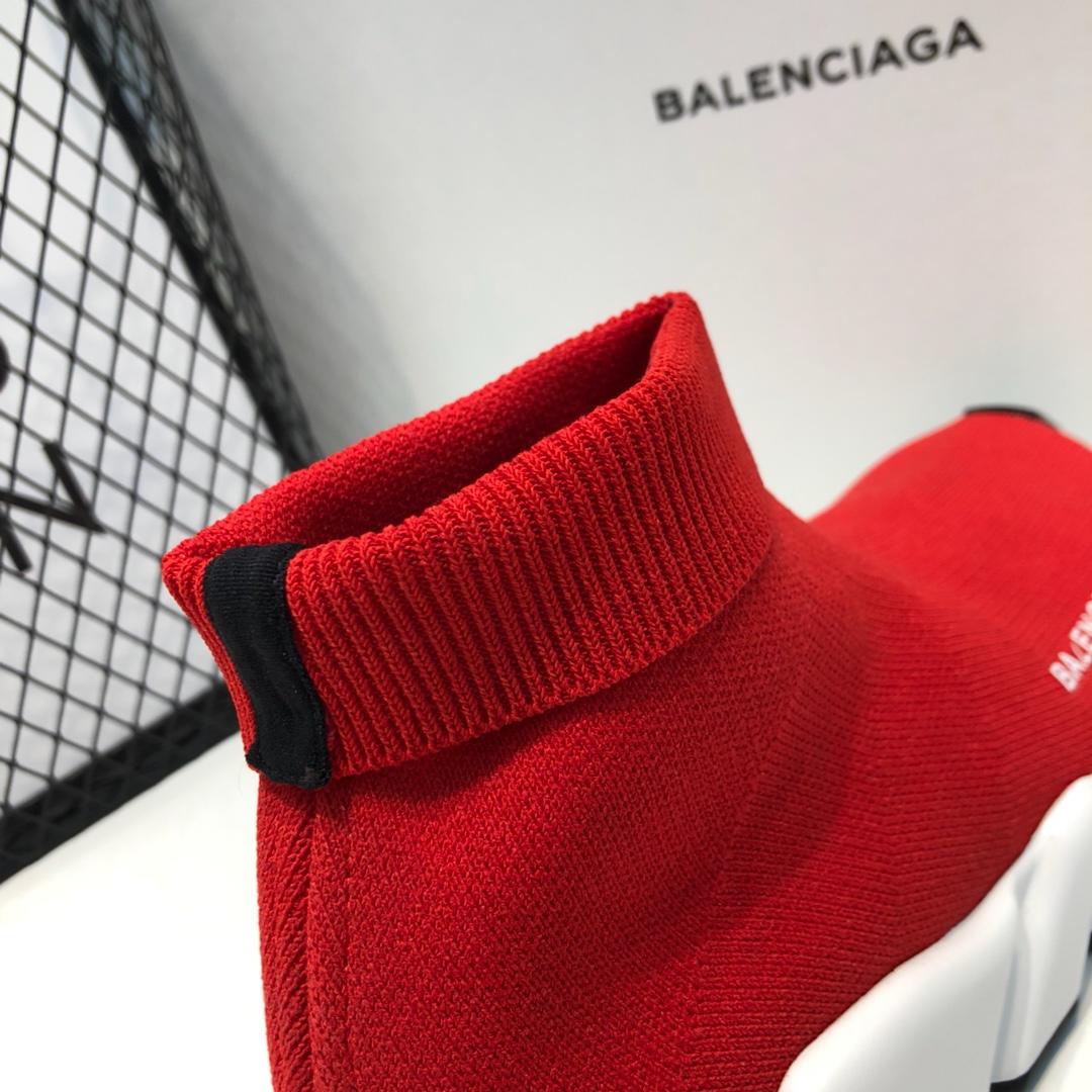 Balenciaga Speed Trainers Red and white rubber sole Sneaker MS09076