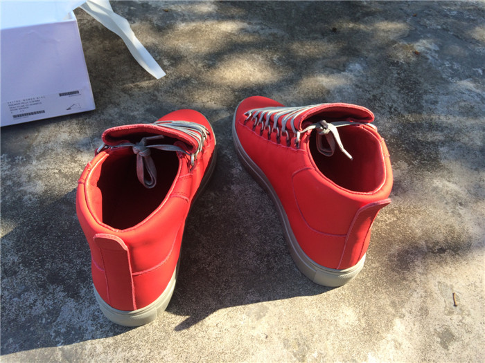 Balenciaga Red Holiday Collection Rubberised Calfskin High Sneakers