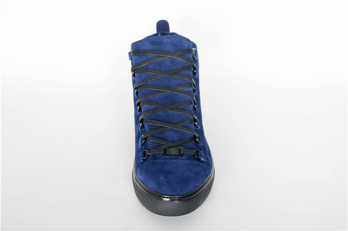 Balenciaga Arena High-Top Blue Suede Sneaker