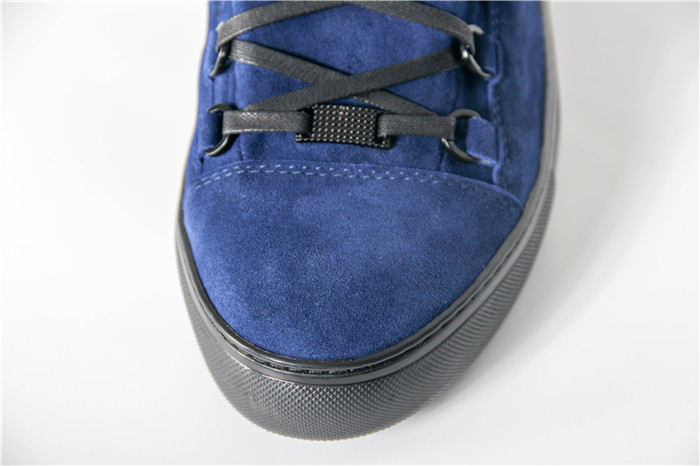 Balenciaga Arena High-Top Blue Suede Sneaker