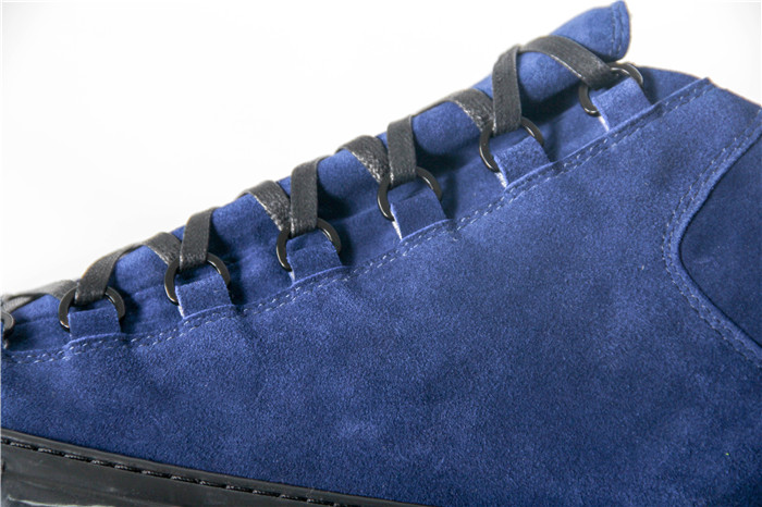 Balenciaga Arena High-Top Blue Suede Sneaker